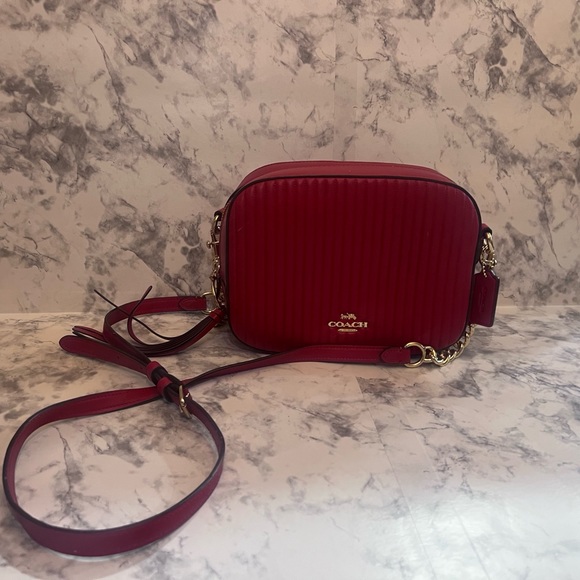 Coach Handbags - Red Quilted Coach Crossbody purse